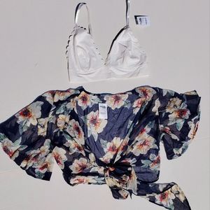 Charlotte Russe Bralette with Tie Top (XL)